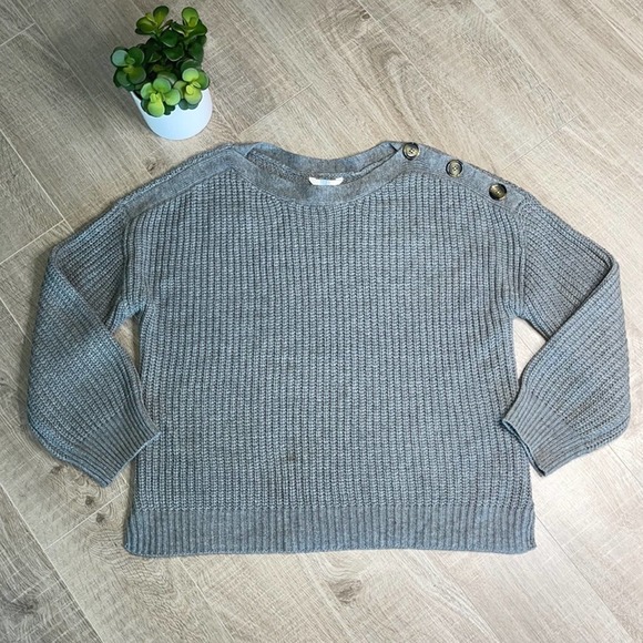 Time And Tru Gray Ribbed Knit Long Sleeve Sweater Women’s Plus Size XXXL - Picture 1 of 9